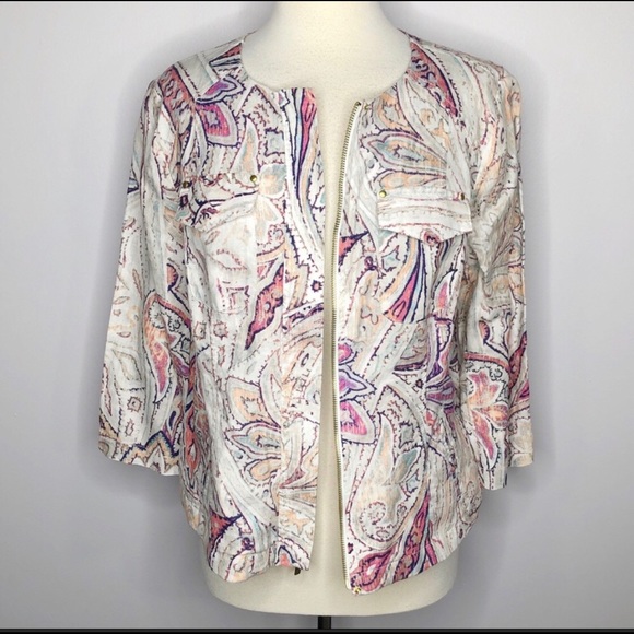 Chico’s jacket size 1 or 8 regular - Picture 2 of 7